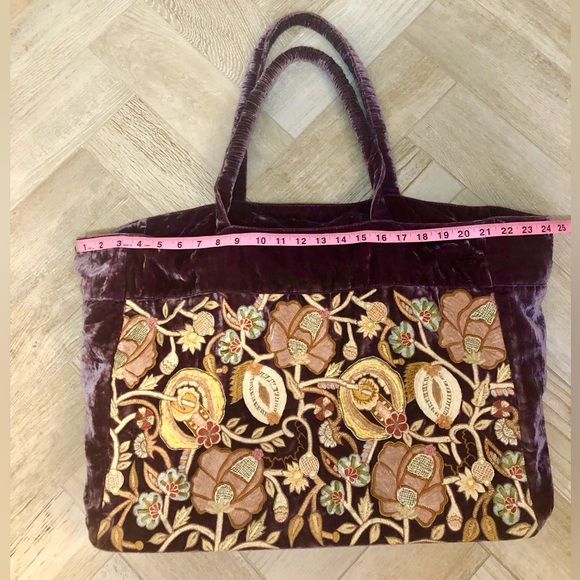 Anke Drechsel Handmade Velvet and Embroidered Tote - Picture 6 of 16